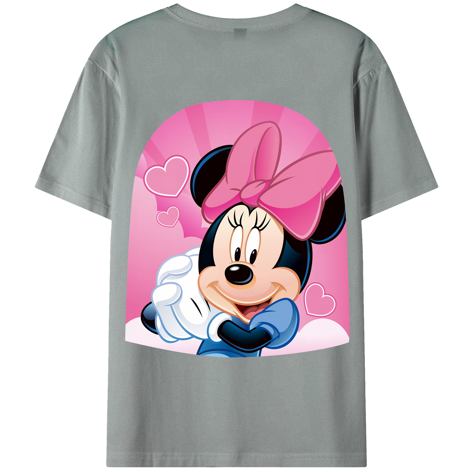 （画像用） ミッキーマウス Mickey Mouse 綿100％ メンズ半袖Tシャツ（バックプリント） 通気性